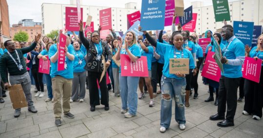 Nursing students facing unemployment protest at RCN Congress