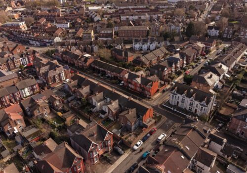 A neighbourhood of houses in the UK.