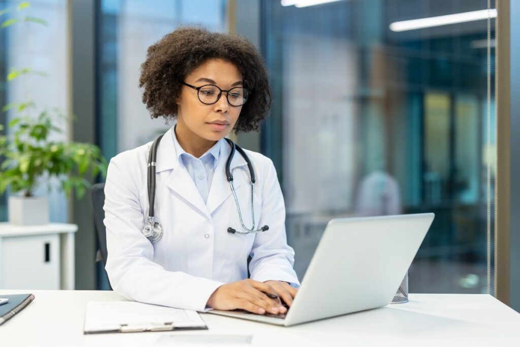 Doctor on a laptop