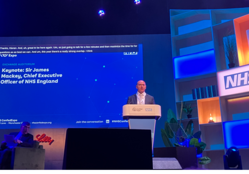 Sir Jim Mackey speaking at the ConfedExpo conference