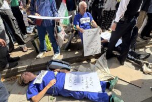 Retired GP among health workers arrested at Palestine Action protest