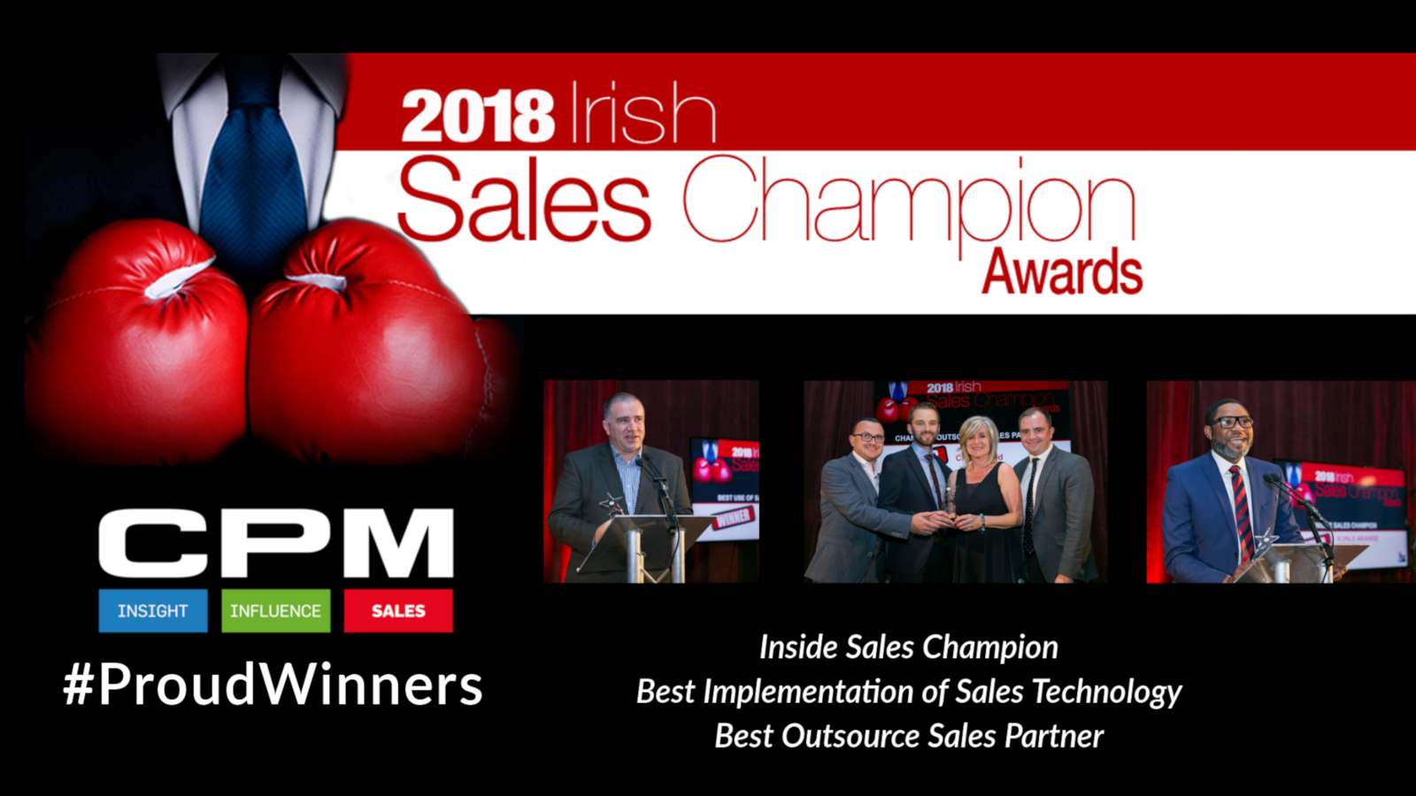 CPM win 3 Awards at Irish Sales Champion Awards 2018 Field Sales