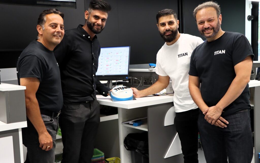 Titan’s Hooman Safaei, Sunil Chandarana, with brothers Wahid and Tariq Muhammad