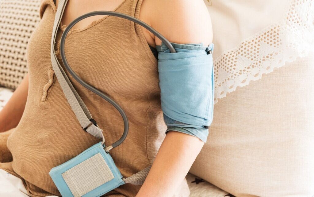 ABPM machine on patient