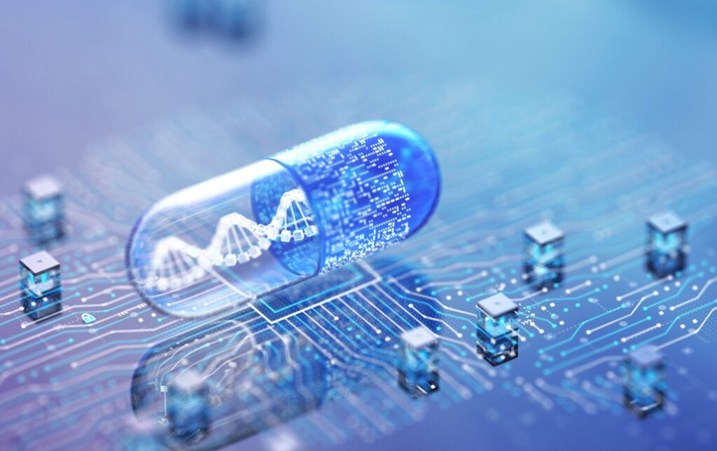 Medicines AI technology concept