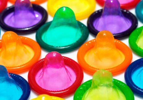 Coloured condoms