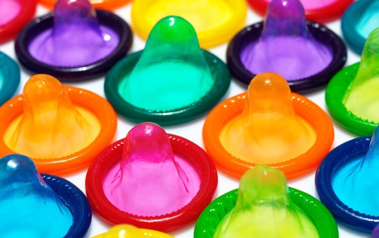 Coloured condoms