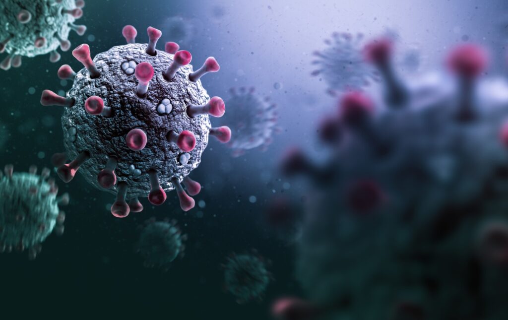 coronavirus bacteria concept