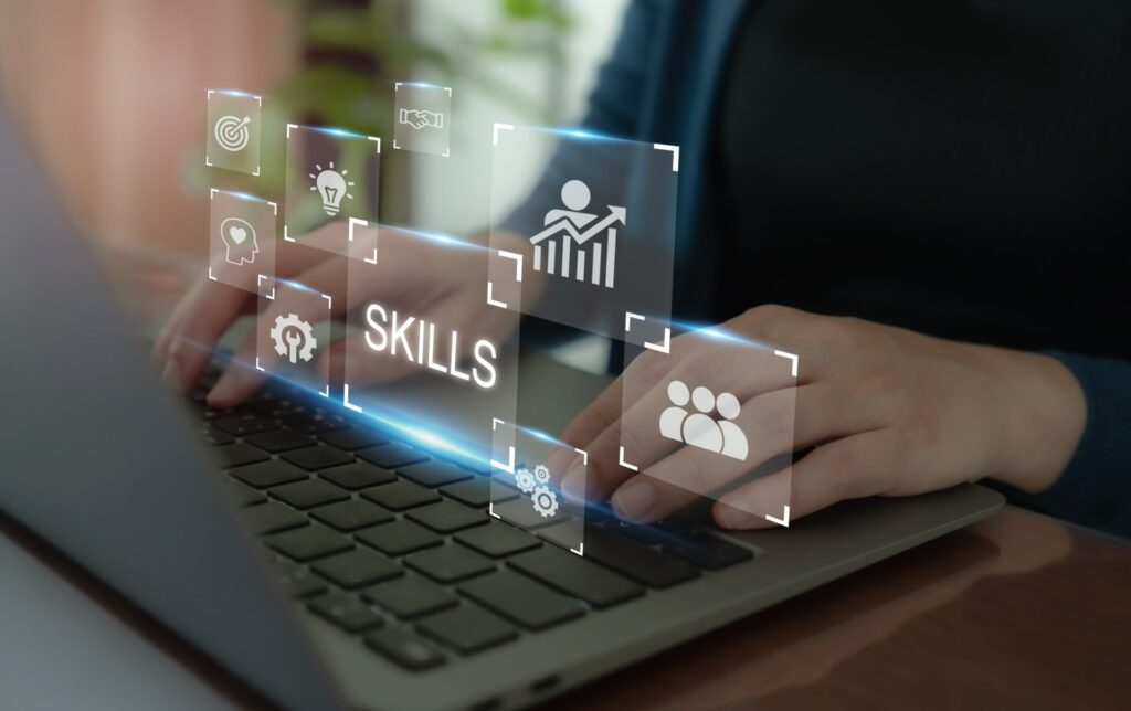 computer digital skills AI concept