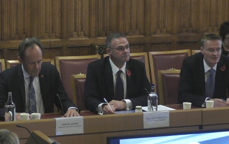 Healthcare Distribution Association executive director Martin Sawer, CCA chief executive Malcolm Harrison and CPE director of research and insights James Davies