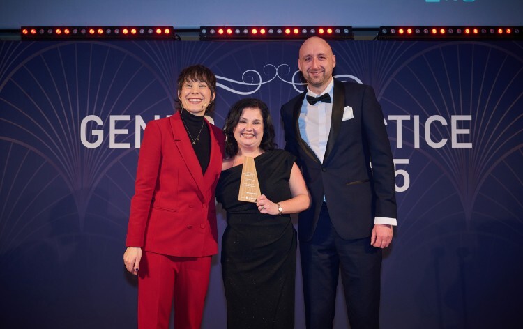 South Sefton PCN Medicines Management team receiving pharmacy team of the year award