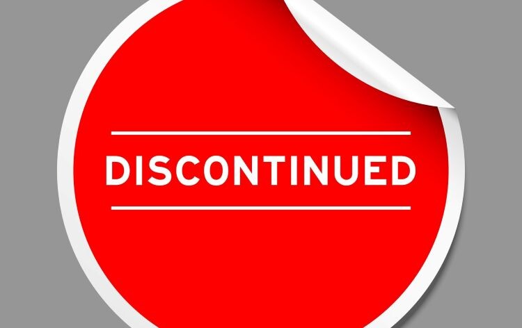 discontinued sign