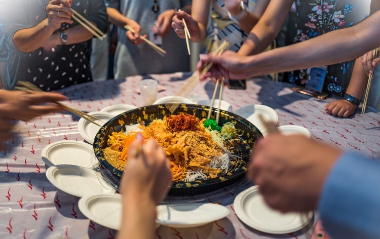 People sharing a meal