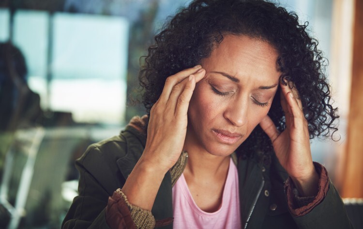 Woman with headache
