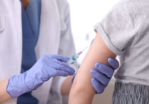 Person receives vaccine