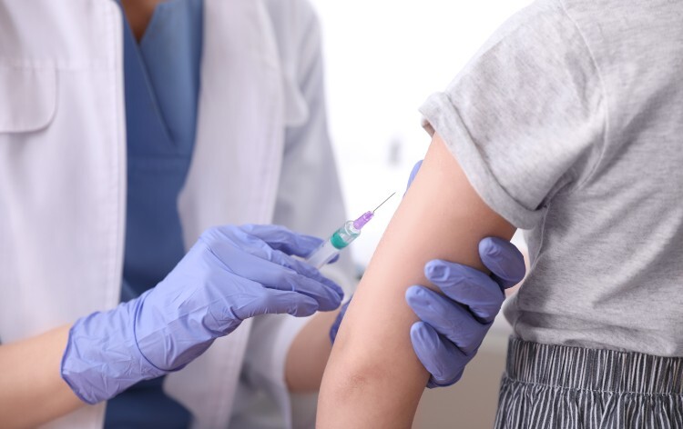 Person receives vaccine