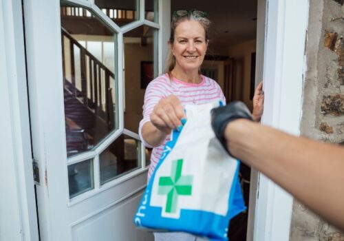 Patient receiving medication