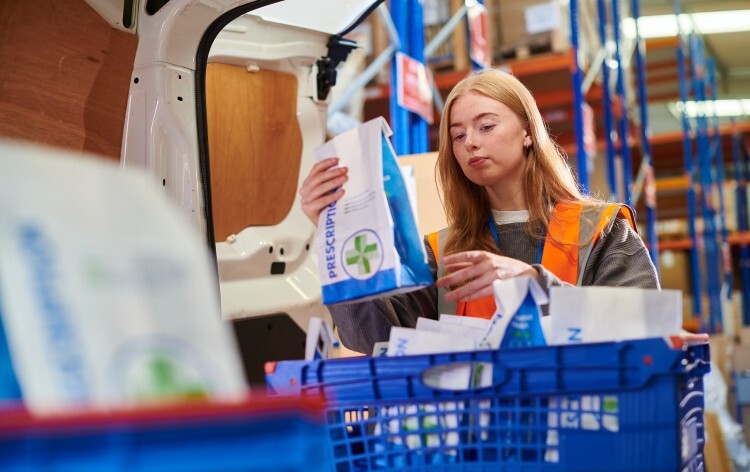 Pharmacy delivery worker
