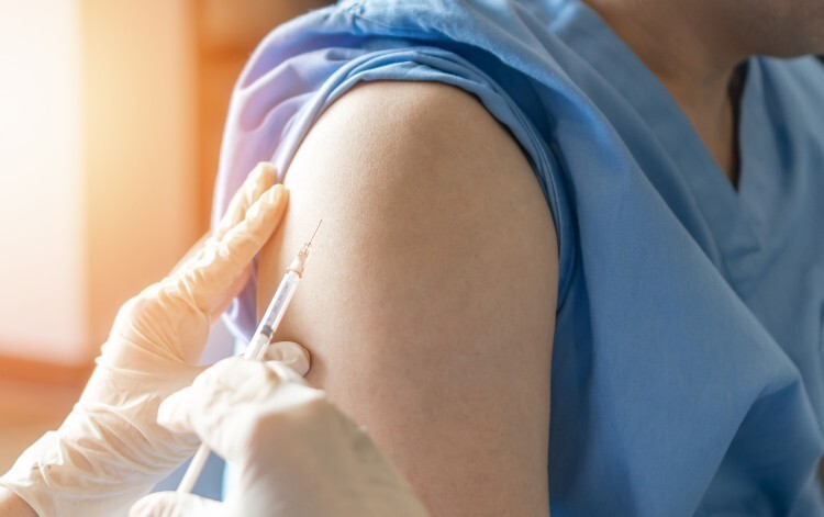 Patient gets a vaccine