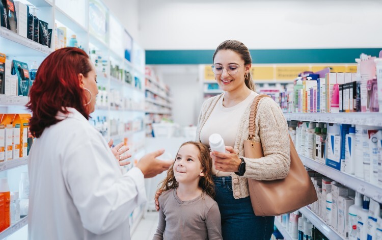 Child in pharmacy