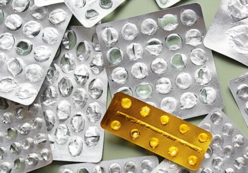 Empty medicine packets.