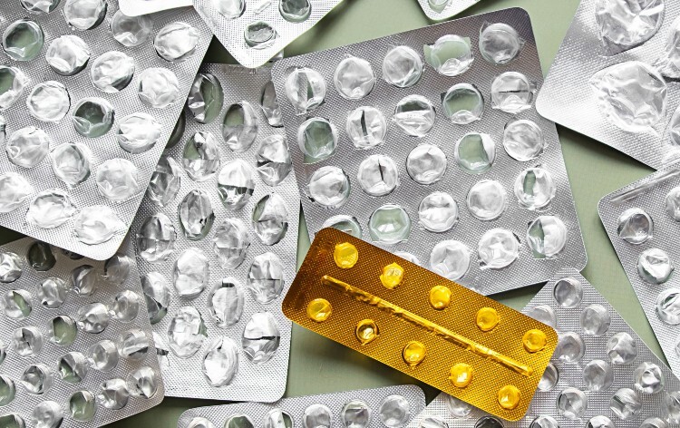 Empty medicine packets.