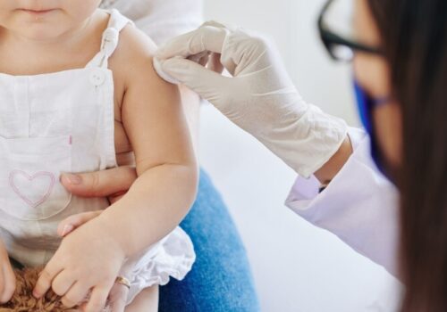 Child getting a vaccine