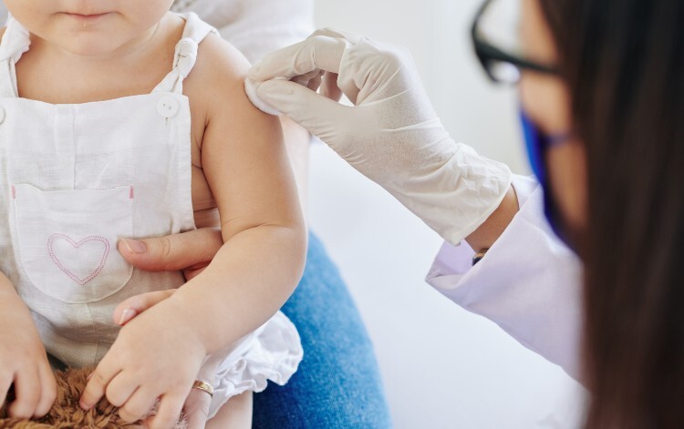 Child getting a vaccine