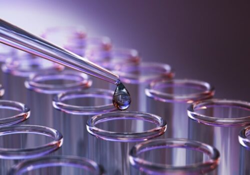 Pipette over glass vials