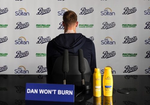 Dan Burn skin cancer campaign image