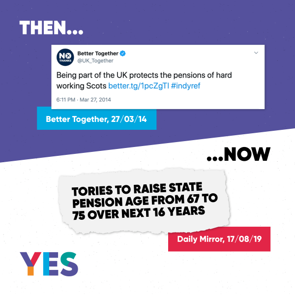Better Together's claim that "being part of the UK protects the pensions of hard working Scots"