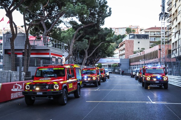 Corps des Sapeur-Pompiers de Monaco's fleet of INEOS Grenadier