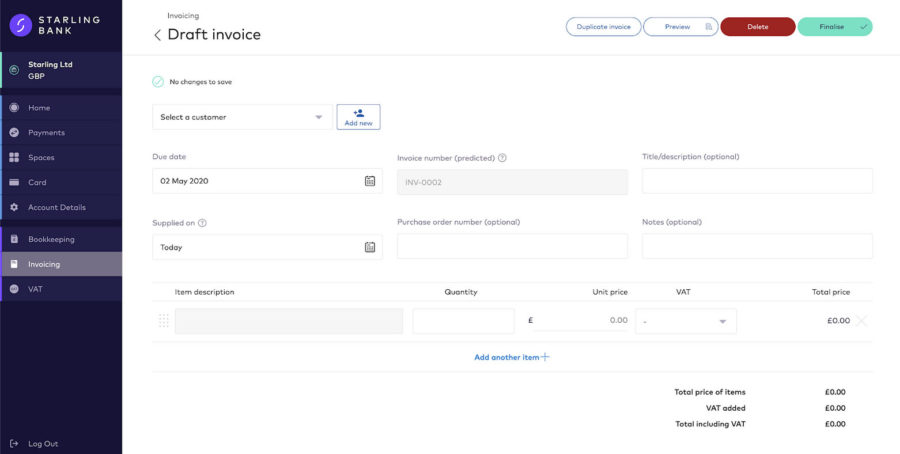 Starling bank app image