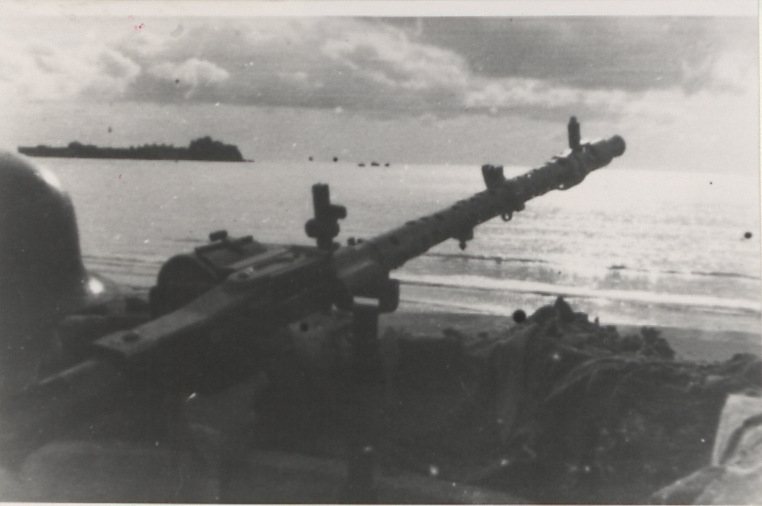 First Tower looking towards Elizabeth Castle - Courtesy of the Channel Islands Occupation Society (Jersey) Collection at Jersey Archive