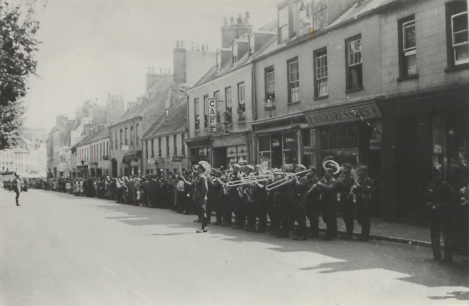 German parade at the Parade - Courtesy of the Channel Islands Occupation Society (Jersey) Collection at Jersey Archive