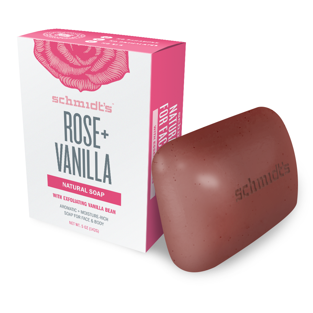 Schmidt's Rose + Vanilla - naturalne mydło w kostce