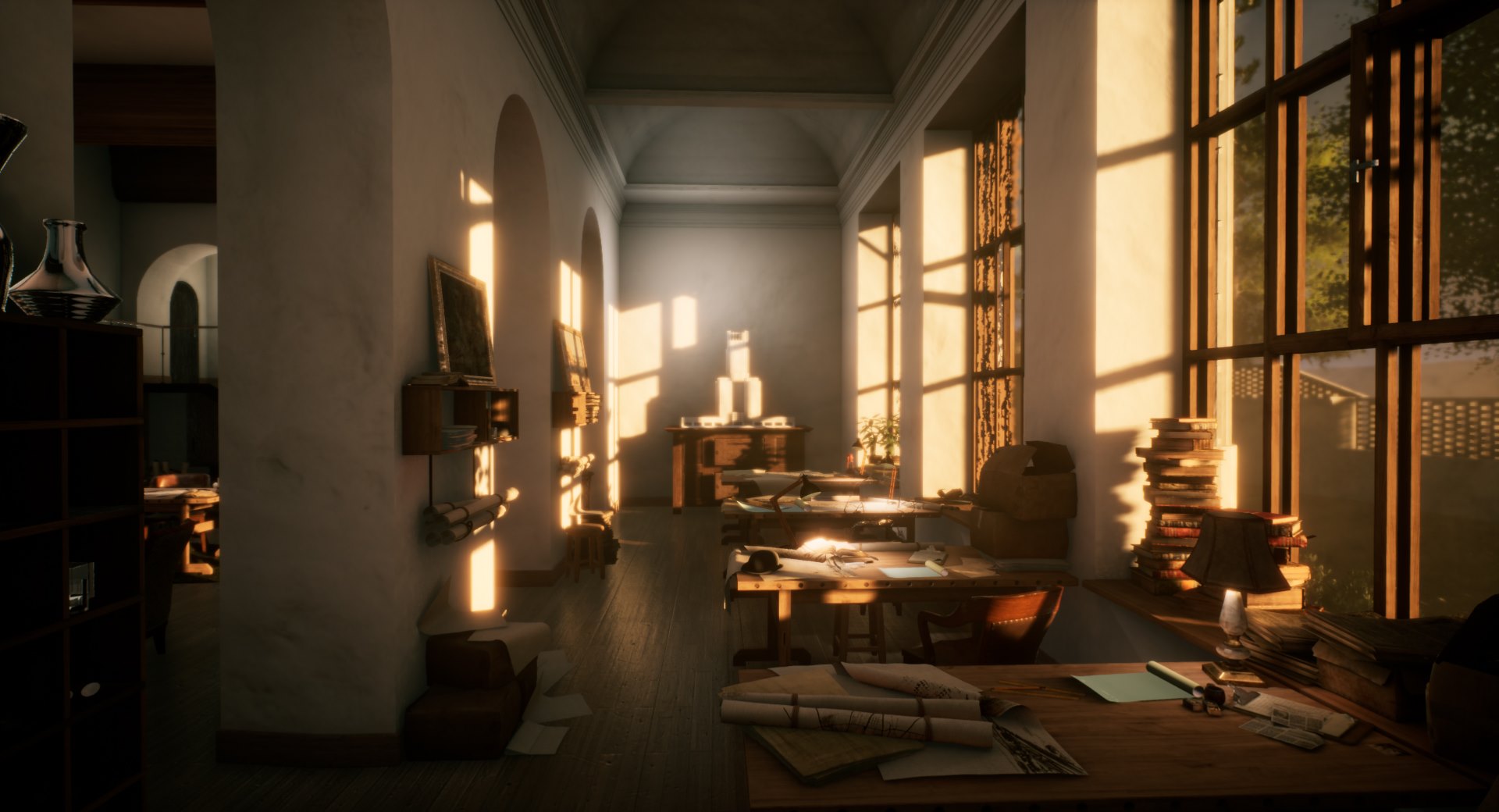 Wizualizacja wnętrza willi Bohdania Pniewskiego