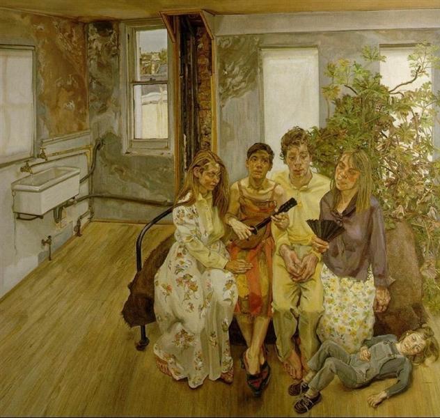 Lucian Freud, Large Interior, W11 (after Watteau), 1981-83