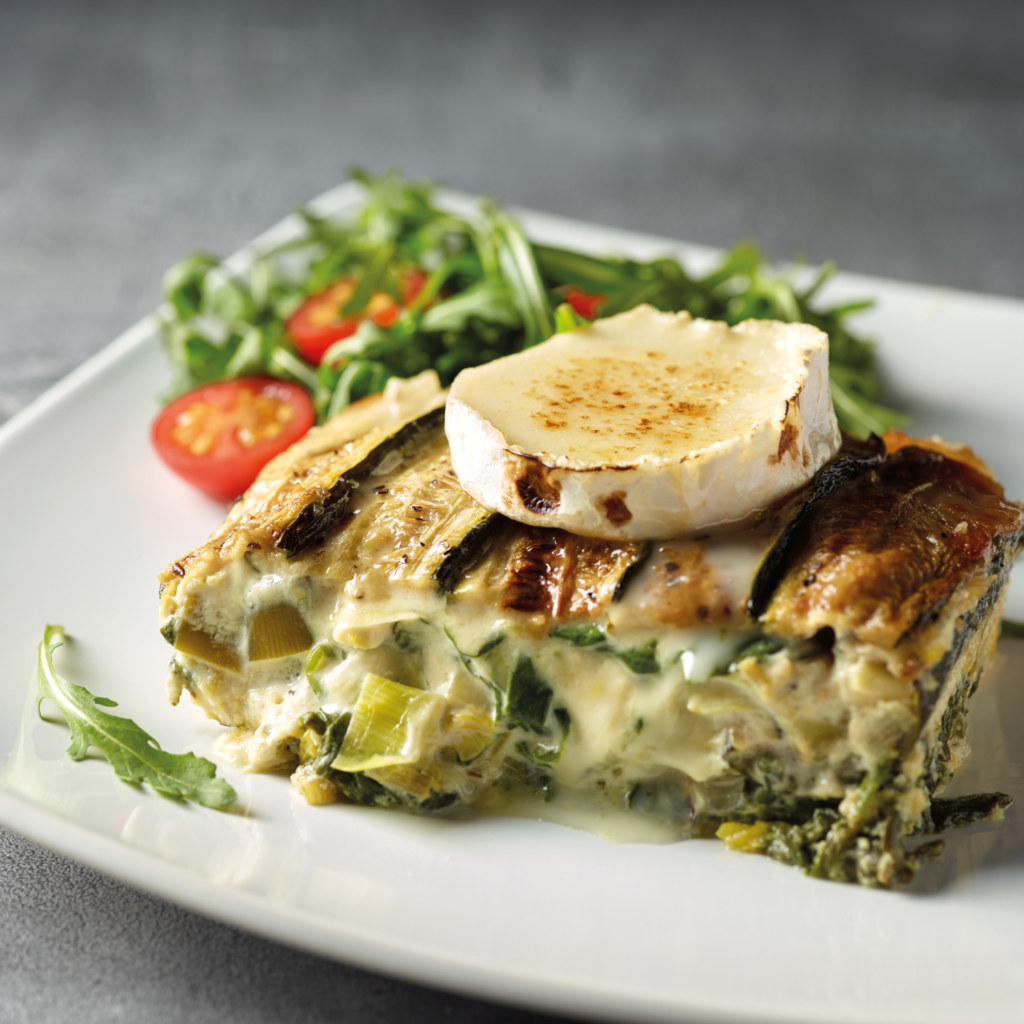 Courgette, Ricotta & Goat's Cheese Bake Lactalis Professional