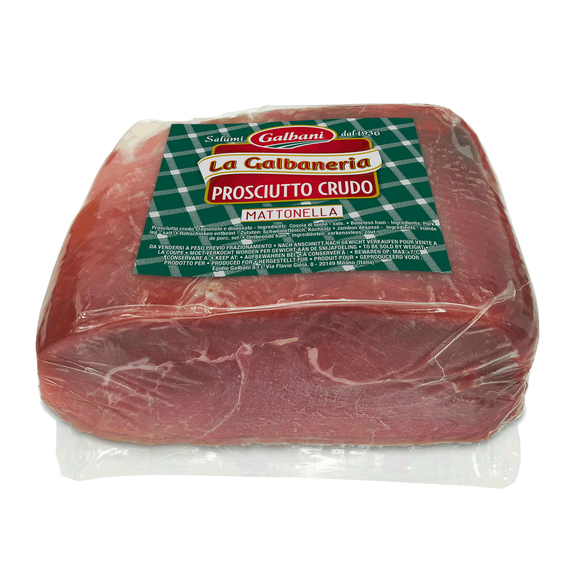Galbani Prosciutto Crudo Mattonella 2kg Lactalis Professional DE