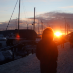 Oslo sunset on Aker Brygge
