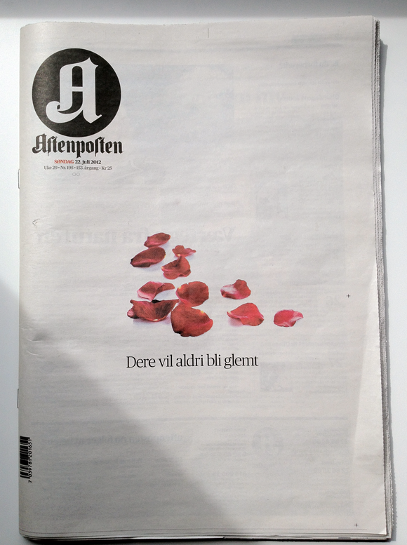 Aftenposten newspaper cover Aftenposten newspaper cover