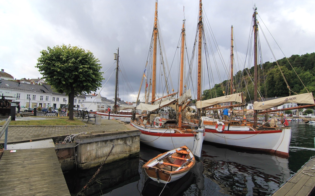 Risør harbour in Norway