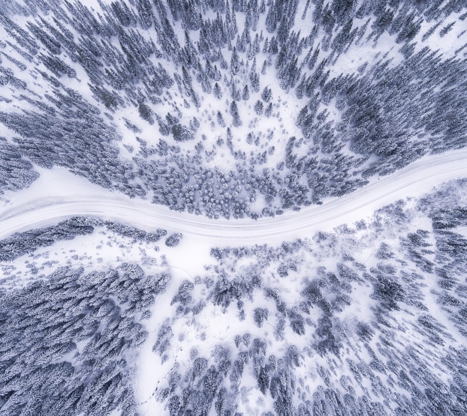 The team parachuted onto snow-covered land