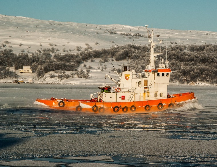 An icebreaker in Kirkenes port