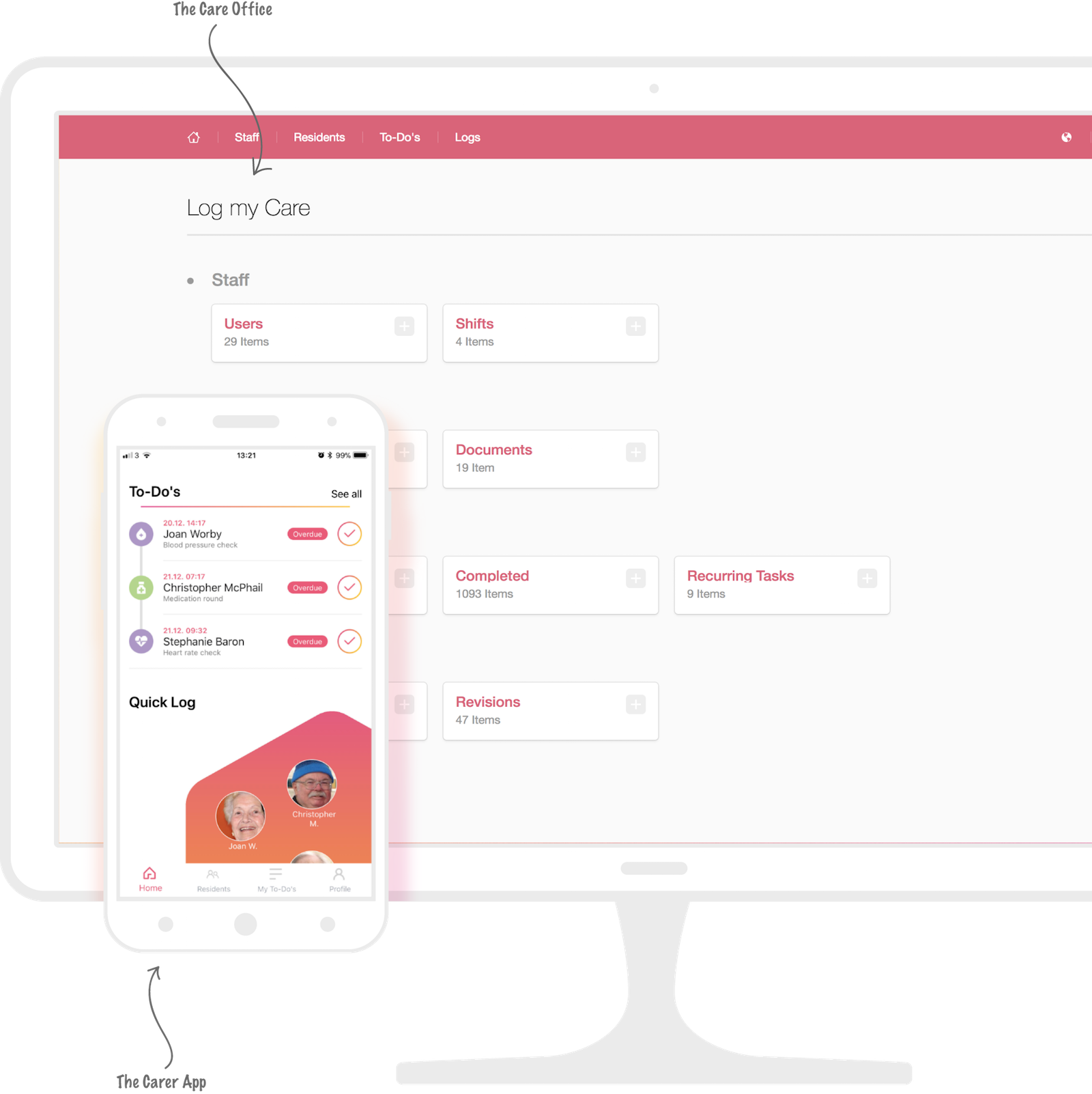 Log my Care Has A Simple Interface For It's Care Planning Software