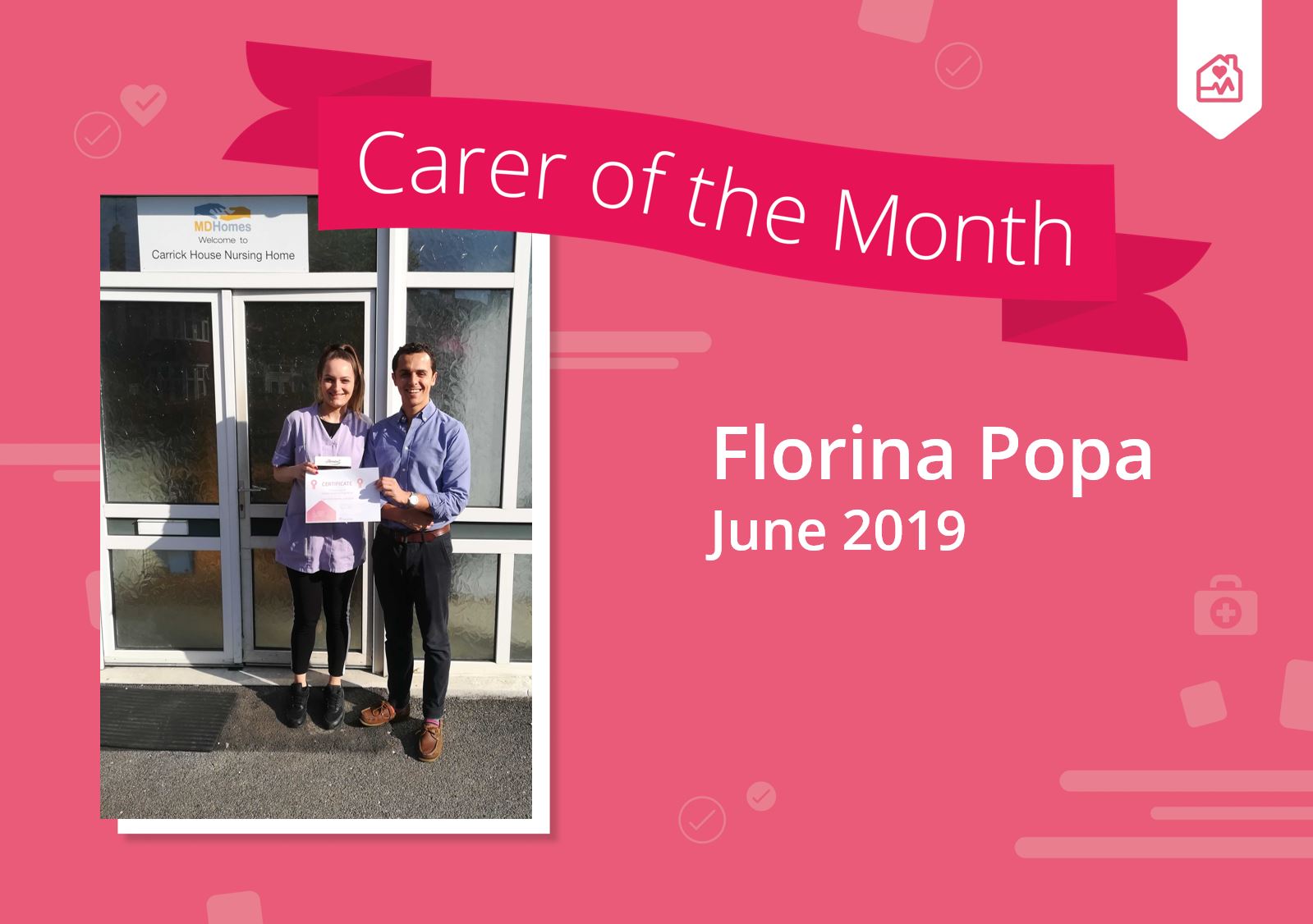 Carer of the month 2018 Debbie Jawo