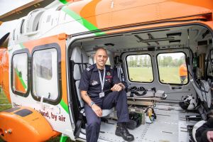 Wayne Marshall in the new Magpas Air Ambulance