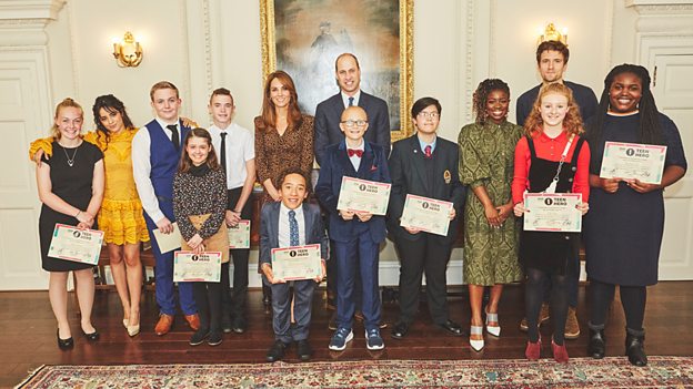 Image of Radio 1 Teen Awards finalists at Kensington Palace
