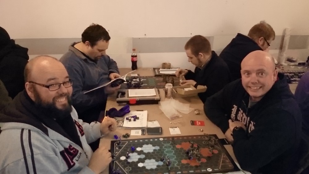 Happy gamers at the Mantic Open Day